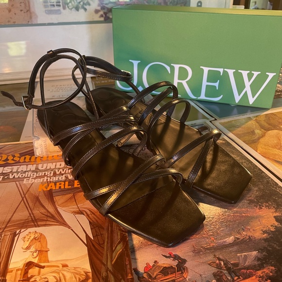 J.Crew New Capri strappy sandals in Black Size 9 - Picture 2 of 5
